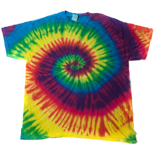 Tie - Dye Rainbow Swirl T-shirt  Hippy Retro Sixties  Tye Dyed Shirt Size XL Tee Shirt