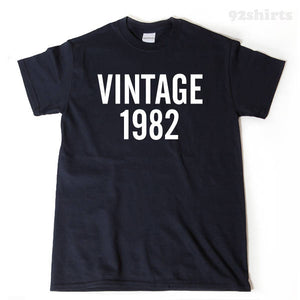 Vintage 1982 T-shirt Funny Birthday Gift 1982 Tee Shirt Birthday