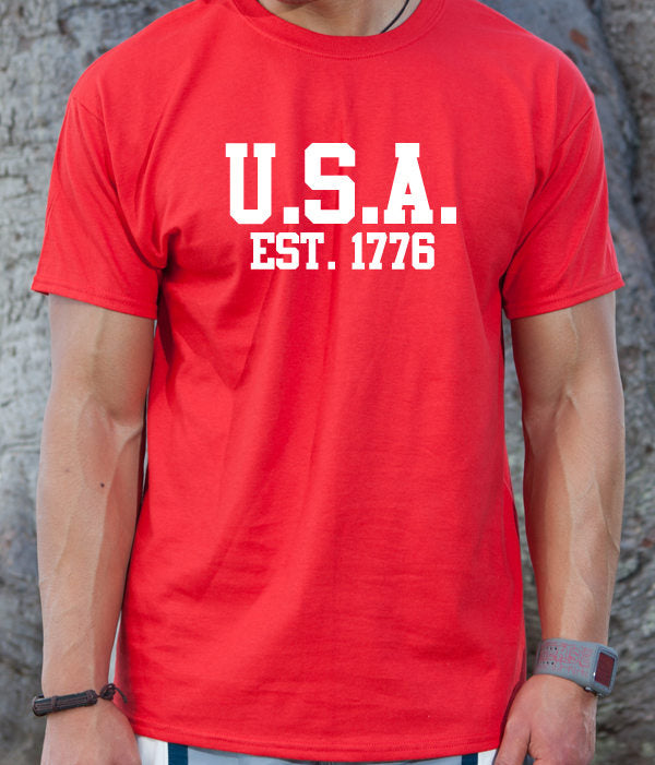 USA Estabilish 1776  T-shirt Funny Fourth of July Independence Day American Tee Shirt